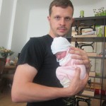 Papa fertig, aber wach