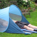 Papa, mal wieder, müde.